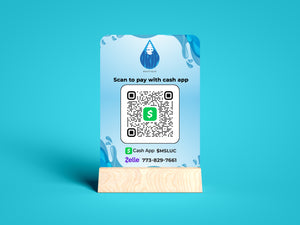 Table Counter Card With QR Code Design + Print